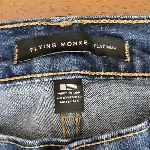 Flying Monkey Platinum Stretch Skinny Jeans Womans Size 28 Blue Denim Low Rise - Picture 6 of 10